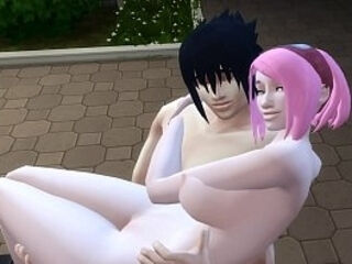 Sasuke y Sakura Dia Romantico Sexo en Publico Naruto Hentai