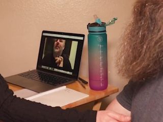 Remote Work Interview Turned Threesome  Vertical Video - Vanessa Cliff