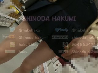 HA41Walking in the mall wearing a short skirt and a vibrator plugged into anal