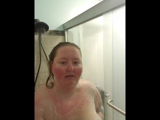 BBW MILF close by an obstacle shower